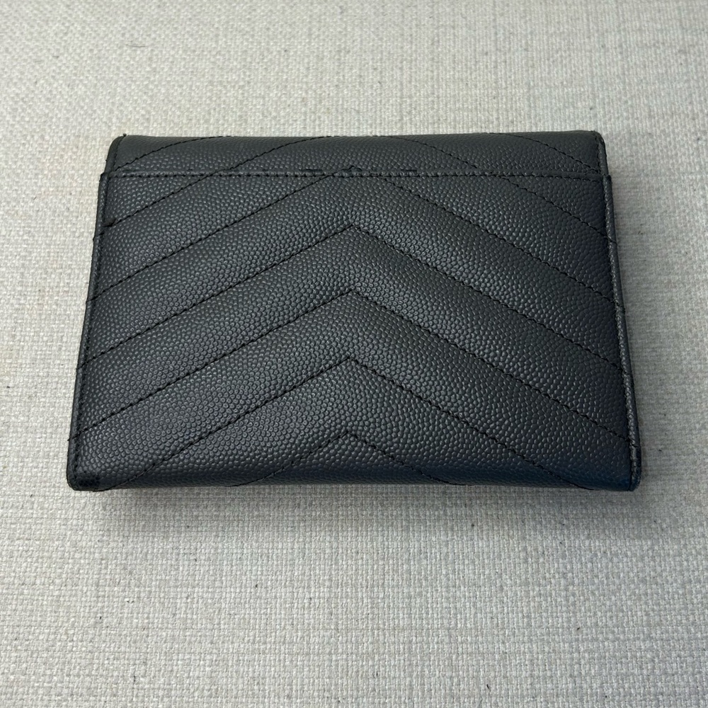 Gray Saint Laurent Compact Wallet - Picture 3 of 11